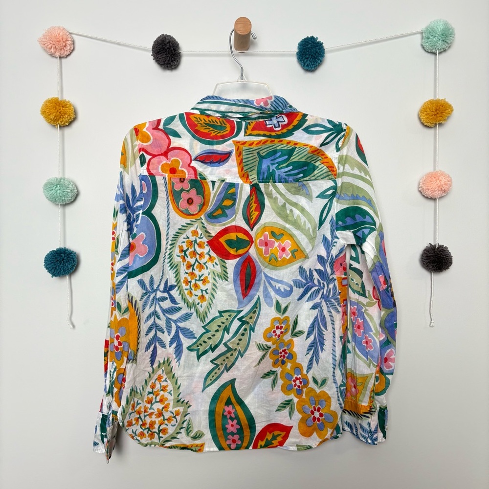 J. Crew Bold Colorful Floral Button Up - Picture 7 of 7